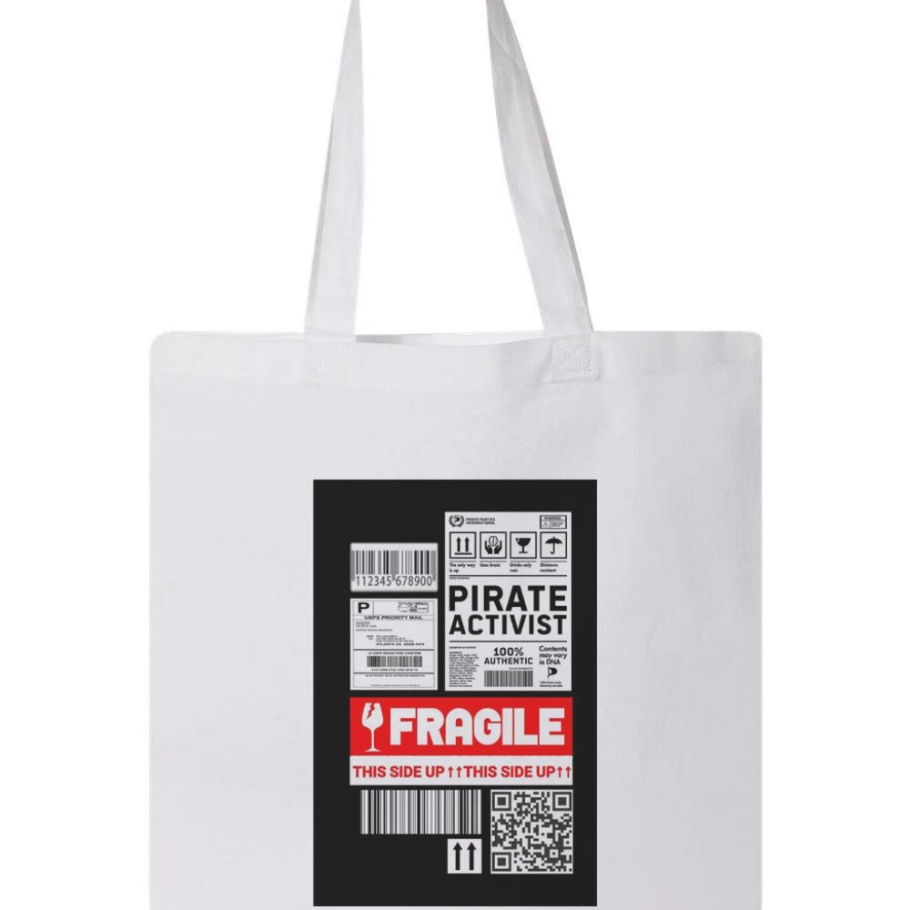 Fragile Sticker Design Tote Bag